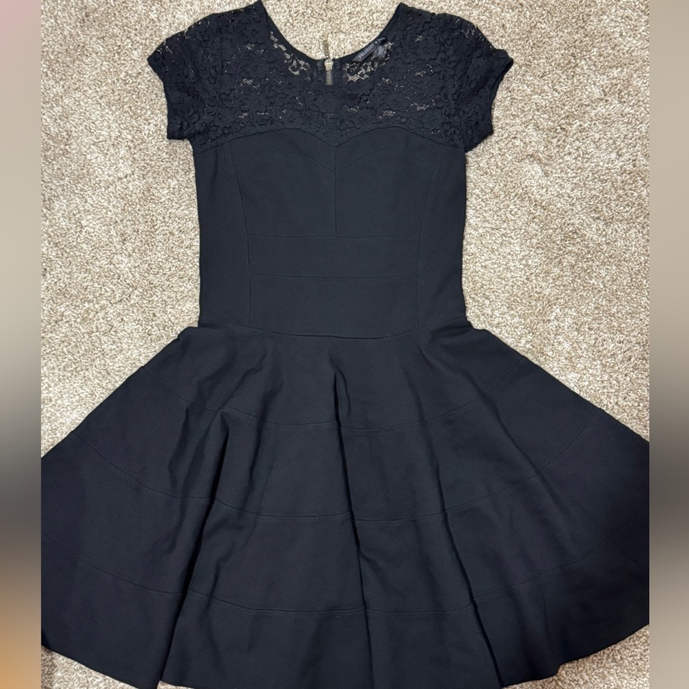Felicity & Coco Lace Flare Capped Sleeve Dress Size S